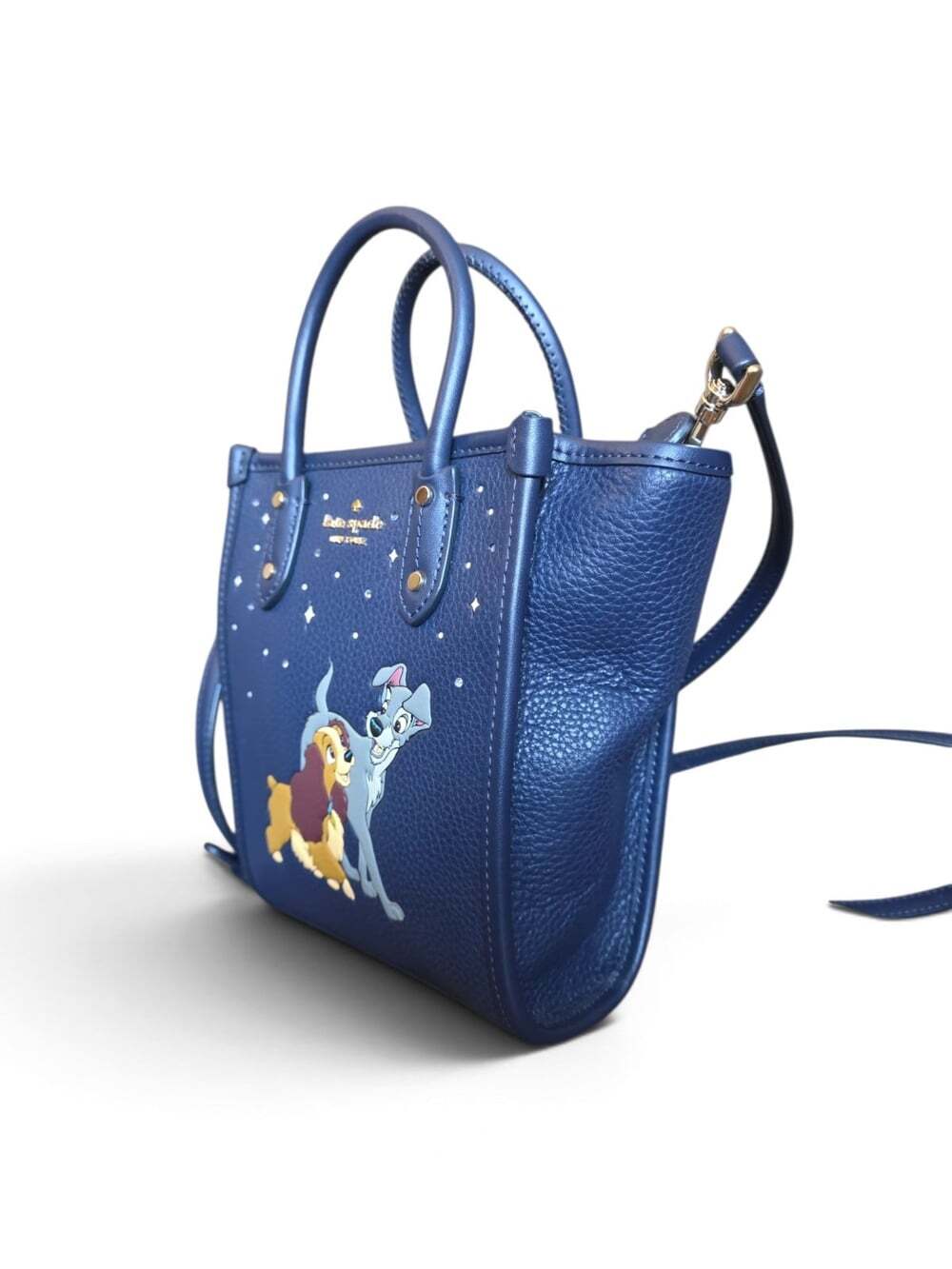 Disney x Kate Spade Lady & the Tramp Ella Mini Tote Crossbody Blue KH463 - Picture 4 of 15